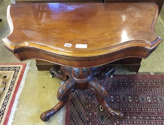 Victorian shaped mahogany card table